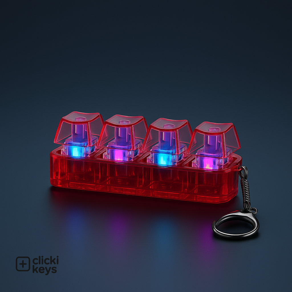 Clicki Keys - Fidget Keyboard Keychain