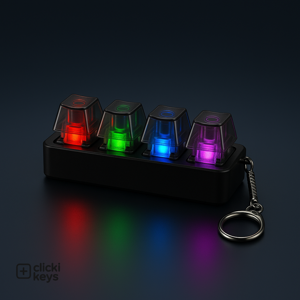 Clicki Keys - Fidget Keyboard Keychain