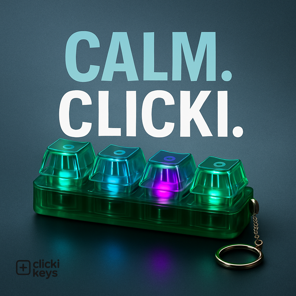 Clicki Keys - Fidget Keyboard Keychain